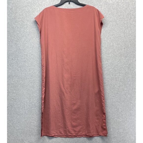 Eileen Fisher Shift Dress Womens Medium Rose Pink Tencel Sleeveless Midi Light - Picture 5 of 14